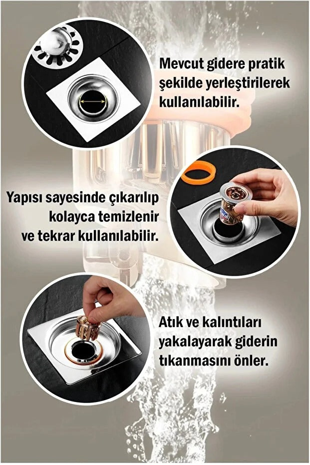 Orvexa™Koku Önleyici Çekvalfli Lavabo Banyo Gider Adaptörü Geri Akış ve Haşere Engelleyici