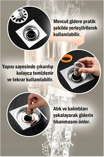 Orvexa™Koku Önleyici Çekvalfli Lavabo Banyo Gider Adaptörü Geri Akış ve Haşere Engelleyici